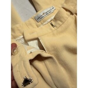 Full Linen Wool Marisa Minicucci Yellow Dress Pants Women's Size 6